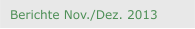 Berichte Nov./Dez. 2013